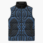 Kikorangi Maori Ta Moko Poutama Art Sleeveless Puffer Jacket - Aussie Hoodie