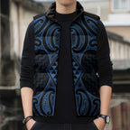 Kikorangi Maori Ta Moko Poutama Art Sleeveless Puffer Jacket - Aussie Hoodie