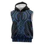 Kikorangi Maori Ta Moko Poutama Art Sleeveless Zip Hoodie LT9