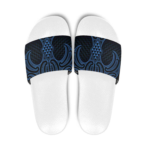 Kikorangi Maori Ta Moko Poutama Art Slide Sandals - Aussie Hoodie