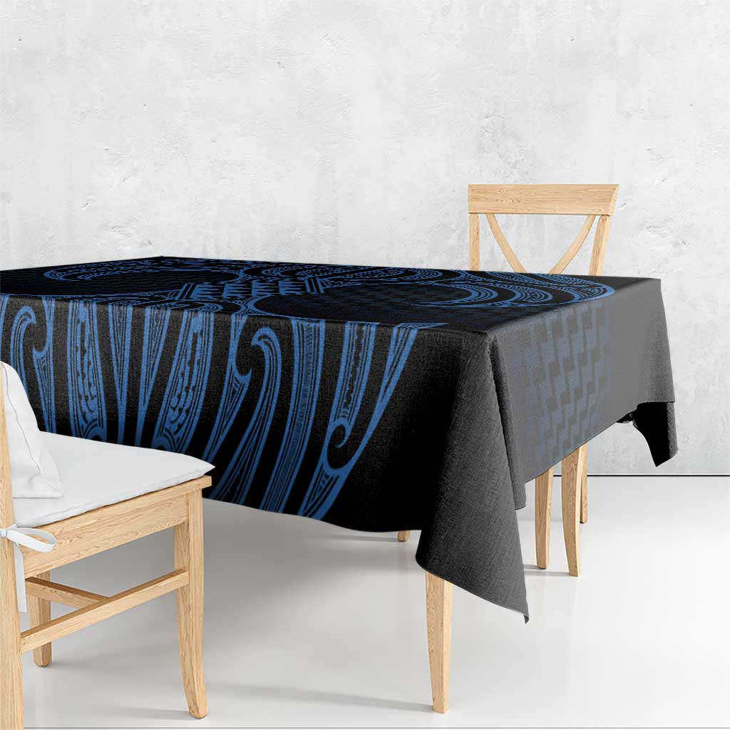 Kikorangi Maori Ta Moko Poutama Art Tablecloth