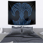 Kikorangi Maori Ta Moko Poutama Art Tapestry