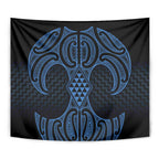 Kikorangi Maori Ta Moko Poutama Art Tapestry