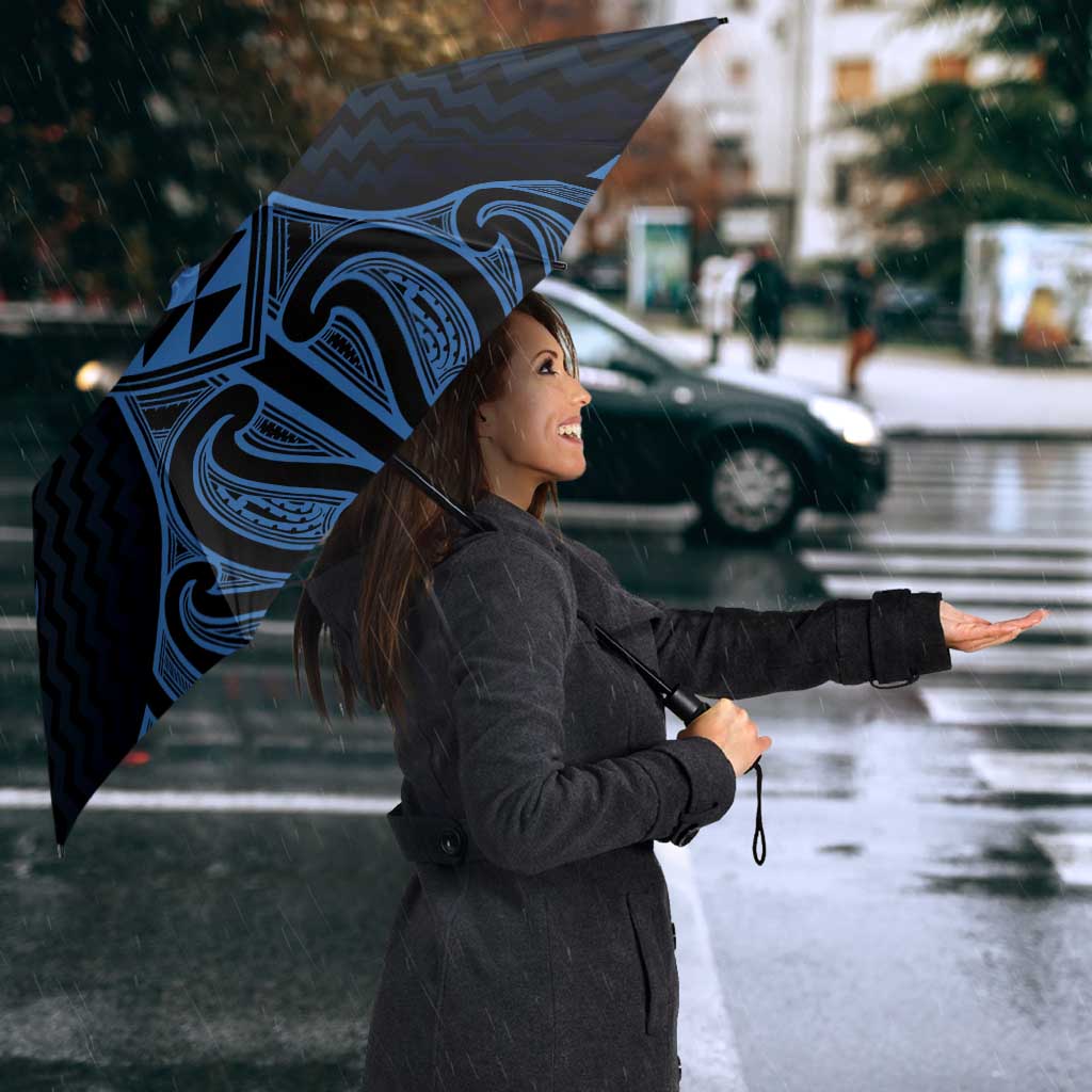 Kikorangi Maori Ta Moko Poutama Art Umbrella - Aussie Hoodie