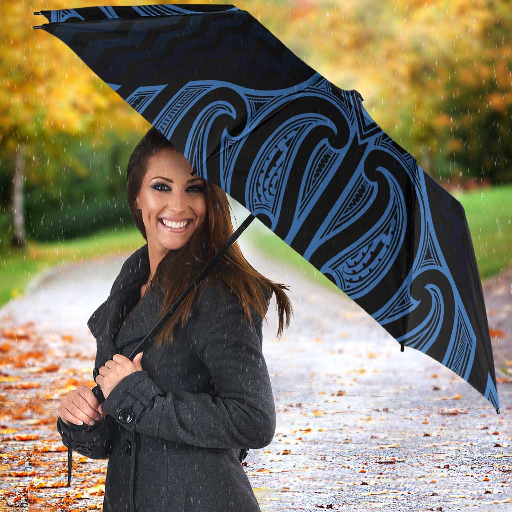 Kikorangi Maori Ta Moko Poutama Art Umbrella - Aussie Hoodie