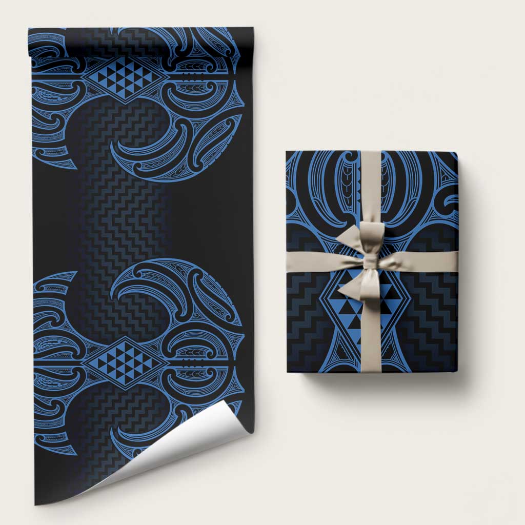 Kikorangi Maori Ta Moko Poutama Art Wrapping Paper - Aussie Hoodie