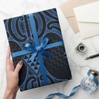 Kikorangi Maori Ta Moko Poutama Art Wrapping Paper - Aussie Hoodie