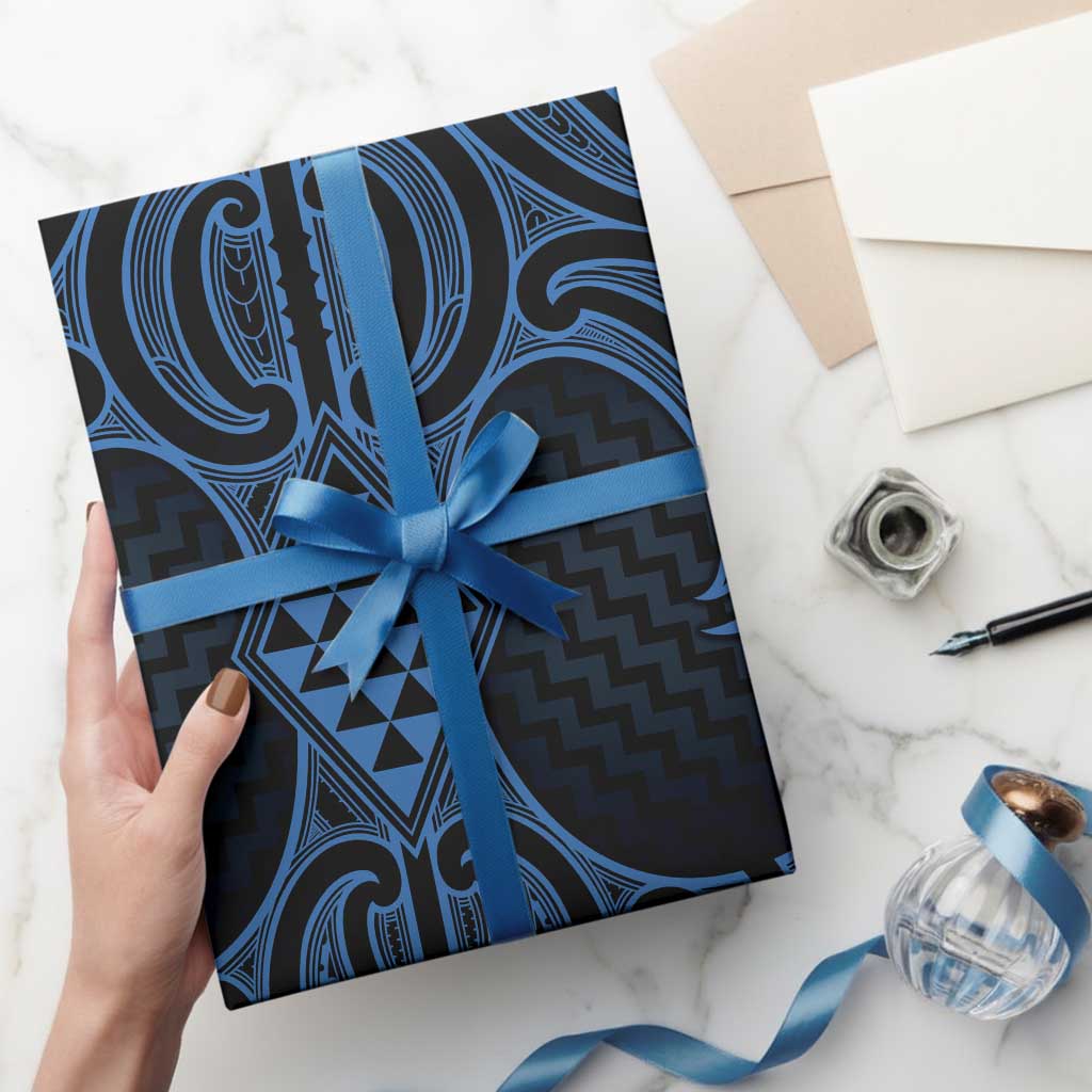 Kikorangi Maori Ta Moko Poutama Art Wrapping Paper - Aussie Hoodie