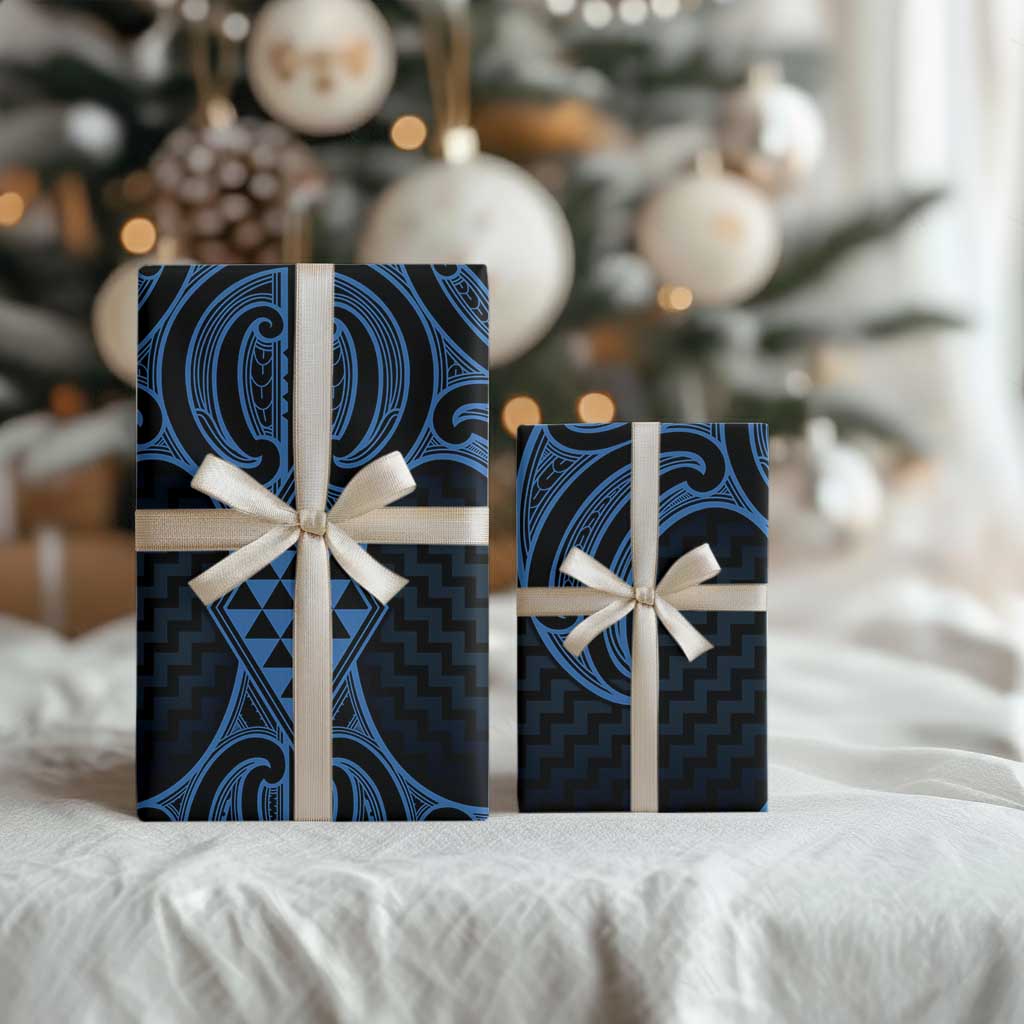 Kikorangi Maori Ta Moko Poutama Art Wrapping Paper - Aussie Hoodie