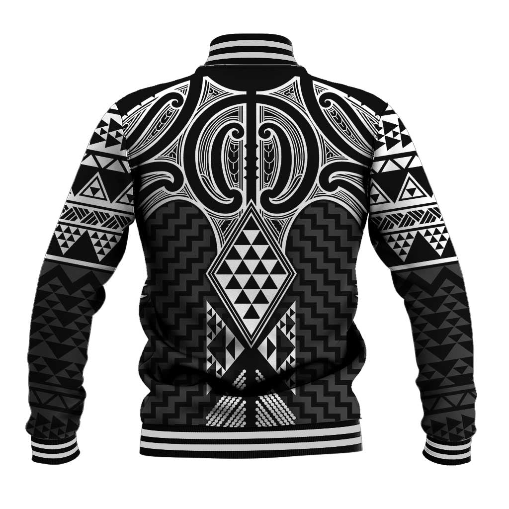 Ma Maori Ta Moko Poutama Art Baseball Jacket