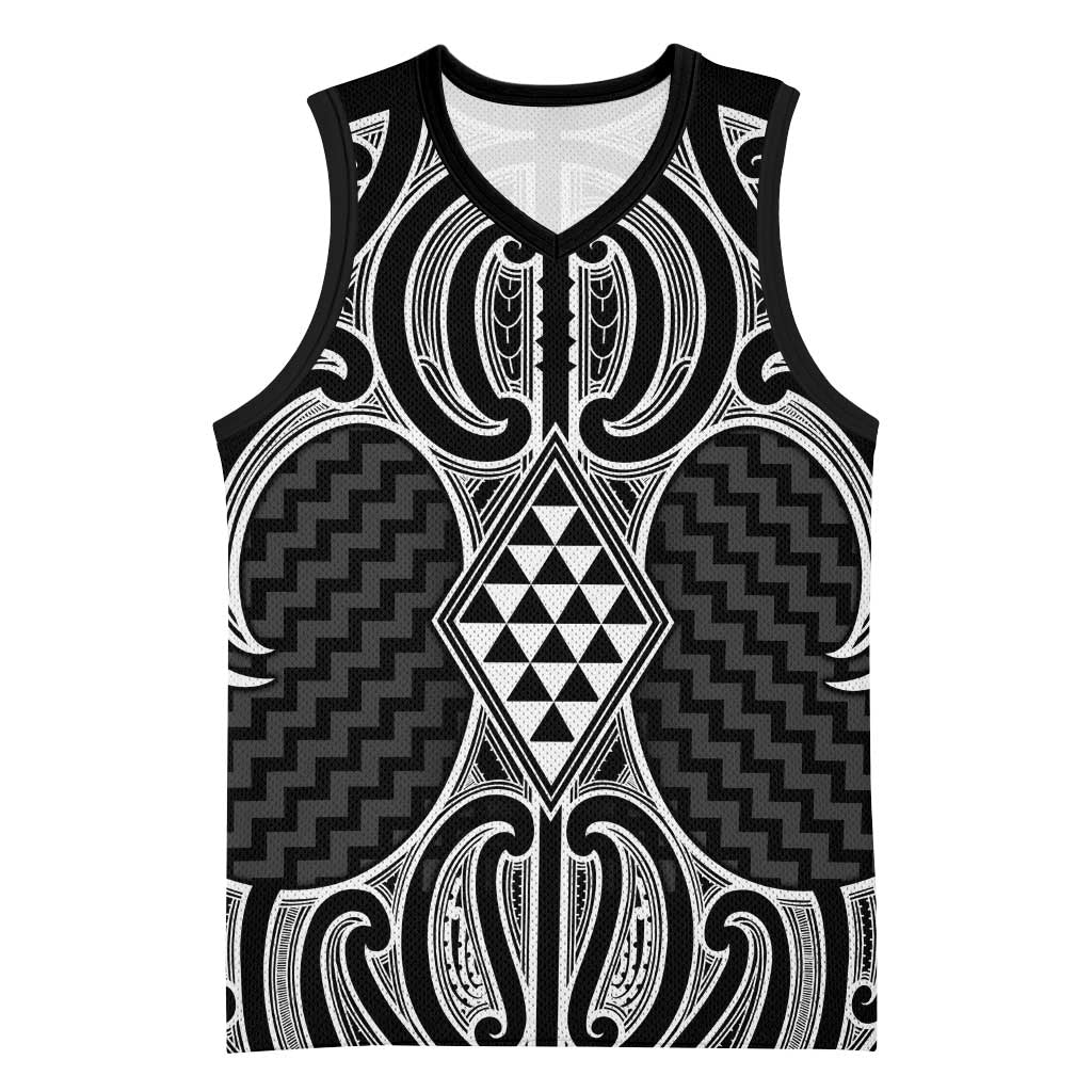 Ma Maori Ta Moko Poutama Art Basketball Jersey - Aussie Hoodie