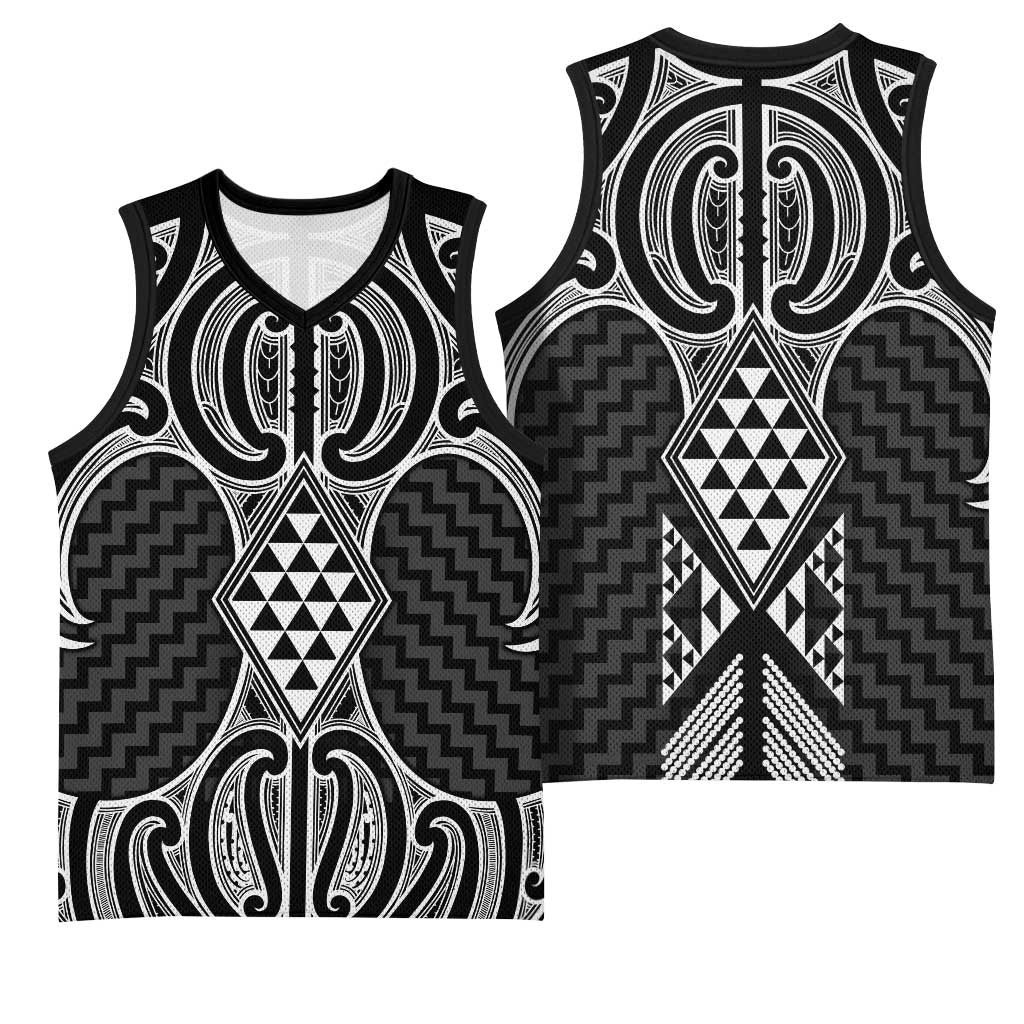 Ma Maori Ta Moko Poutama Art Basketball Jersey - Aussie Hoodie