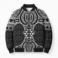 Ma Maori Ta Moko Poutama Art Bomber Puffer Jacket - Aussie Hoodie