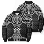 Ma Maori Ta Moko Poutama Art Bomber Puffer Jacket - Aussie Hoodie