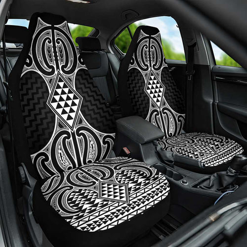 Ma Maori Ta Moko Poutama Art Car Seat Cover