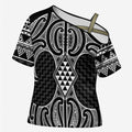 Ma Maori Ta Moko Poutama Art Cross Shoulder Shirt - Aussie Hoodie