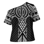 Ma Maori Ta Moko Poutama Art Cross Shoulder Shirt - Aussie Hoodie
