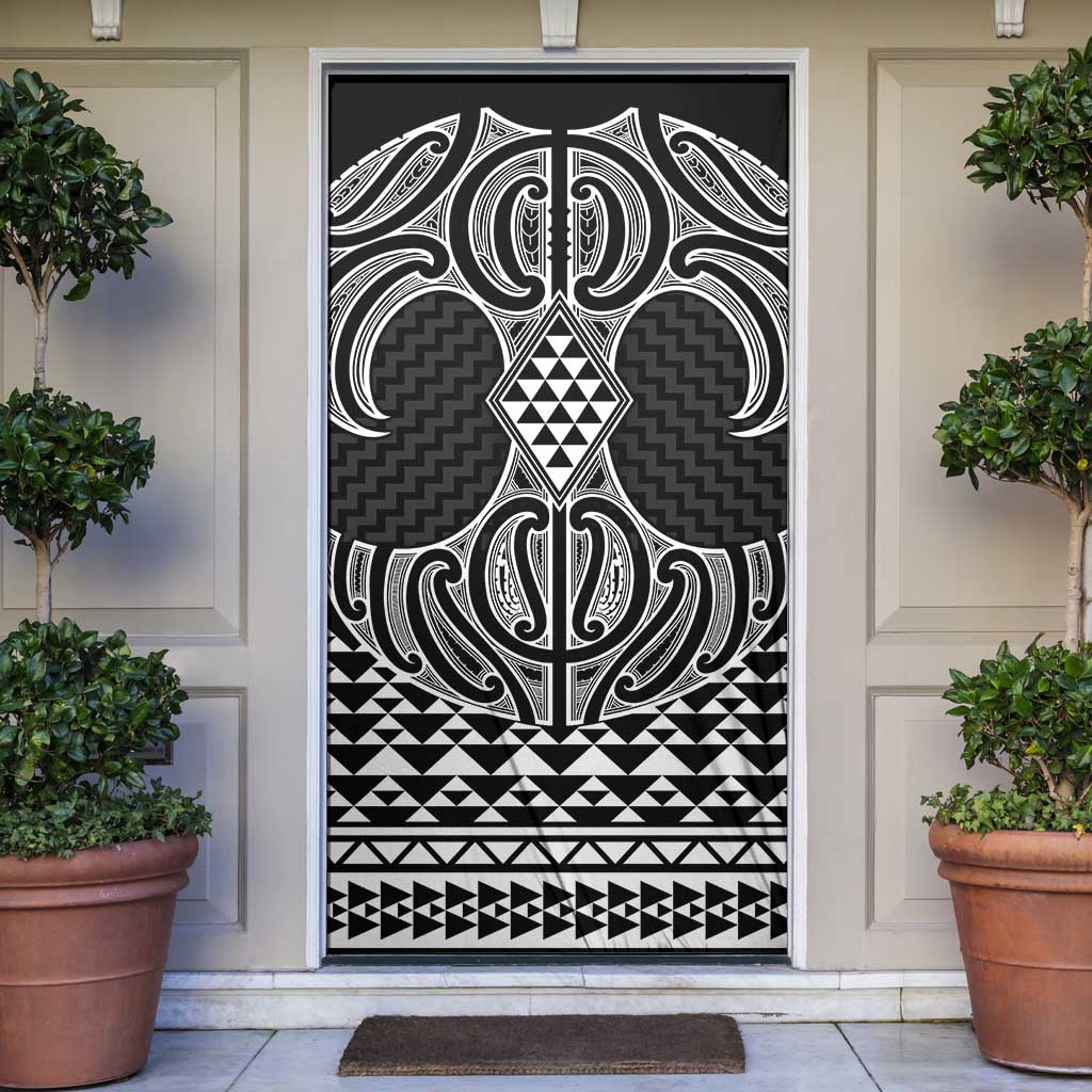 Ma Maori Ta Moko Poutama Art Door Cover - Aussie Hoodie