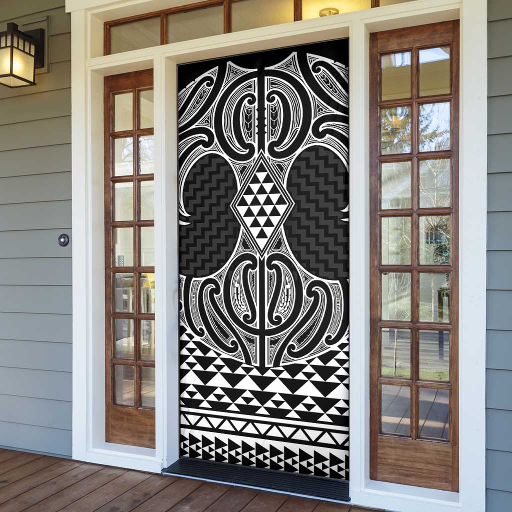 Ma Maori Ta Moko Poutama Art Door Cover - Aussie Hoodie