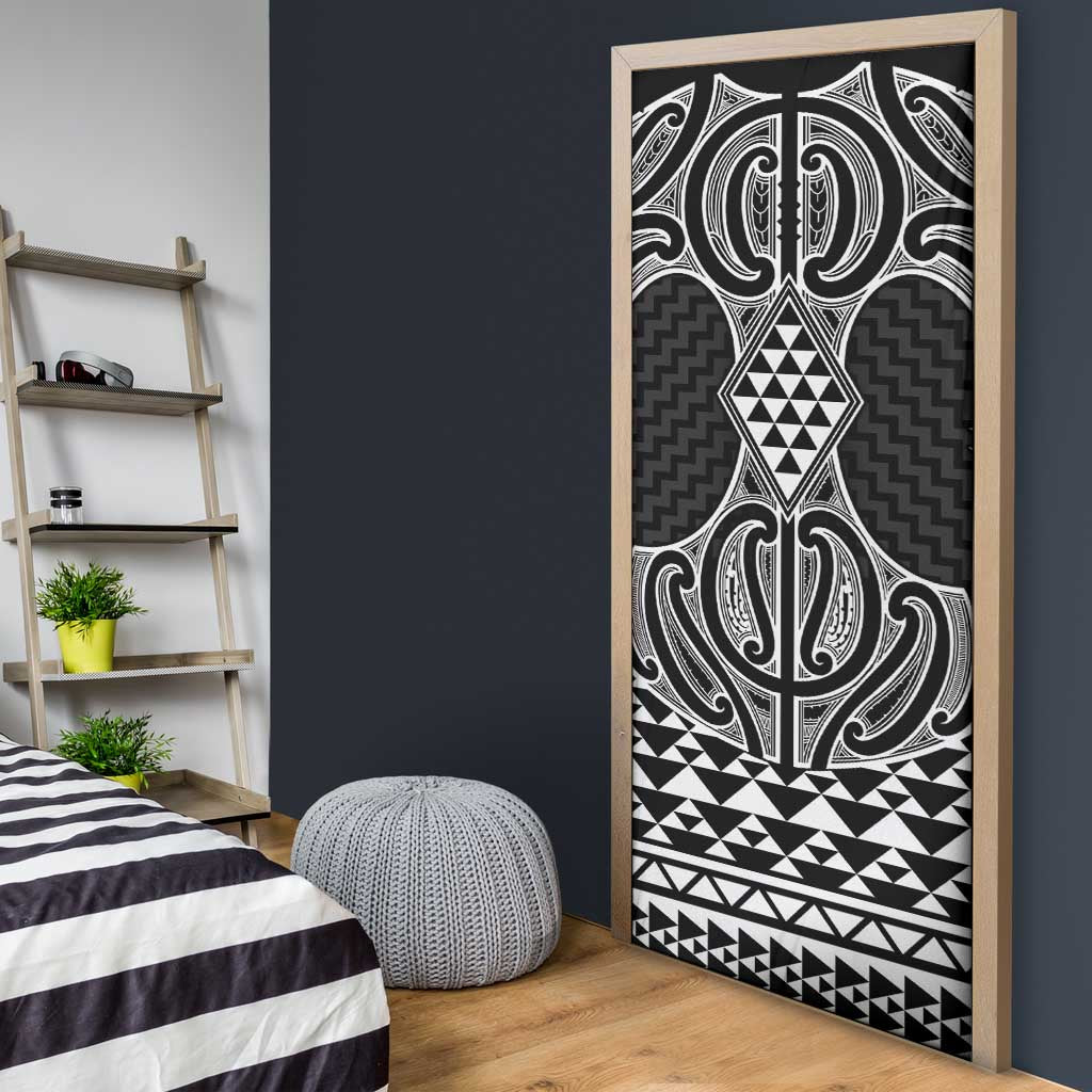 Ma Maori Ta Moko Poutama Art Door Cover - Aussie Hoodie