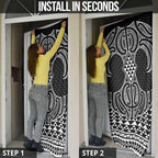 Ma Maori Ta Moko Poutama Art Door Cover - Aussie Hoodie
