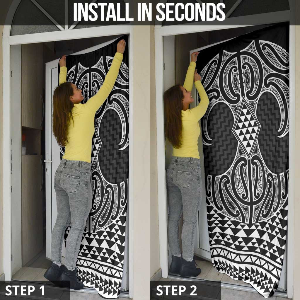 Ma Maori Ta Moko Poutama Art Door Cover - Aussie Hoodie