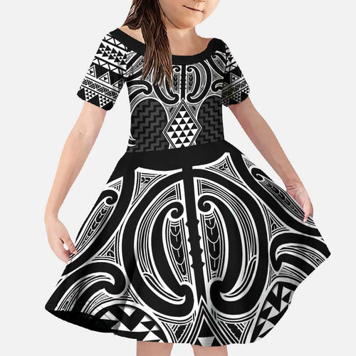 Ma Maori Ta Moko Poutama Art Family Matching Tank Maxi Dress and Hawaiian Shirt