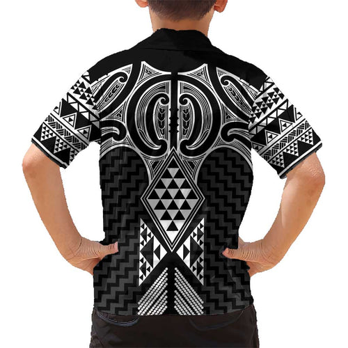 Ma Maori Ta Moko Poutama Art Kid Hawaiian Shirt