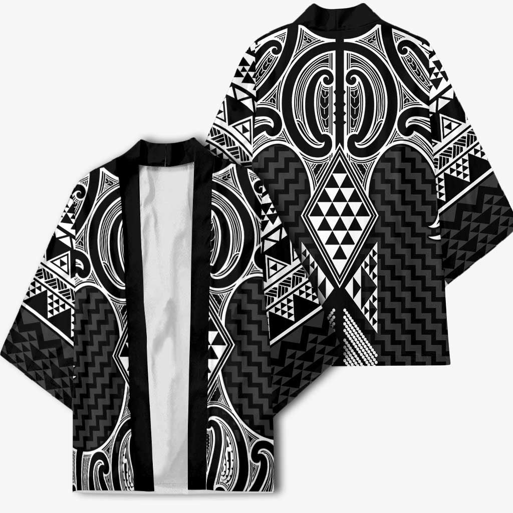 Ma Maori Ta Moko Poutama Art Kimono - Aussie Hoodie