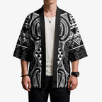Ma Maori Ta Moko Poutama Art Kimono - Aussie Hoodie