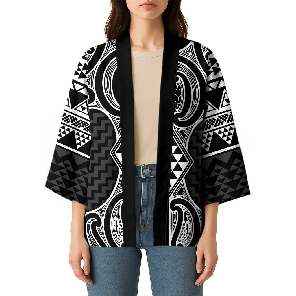 Ma Maori Ta Moko Poutama Art Kimono - Aussie Hoodie
