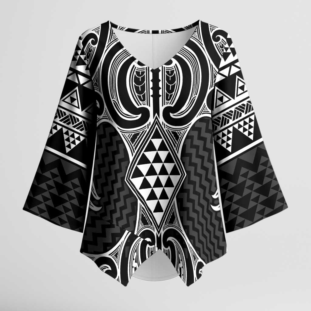 Ma Maori Ta Moko Poutama Art Kimono Sleeve Blouse - Aussie Hoodie