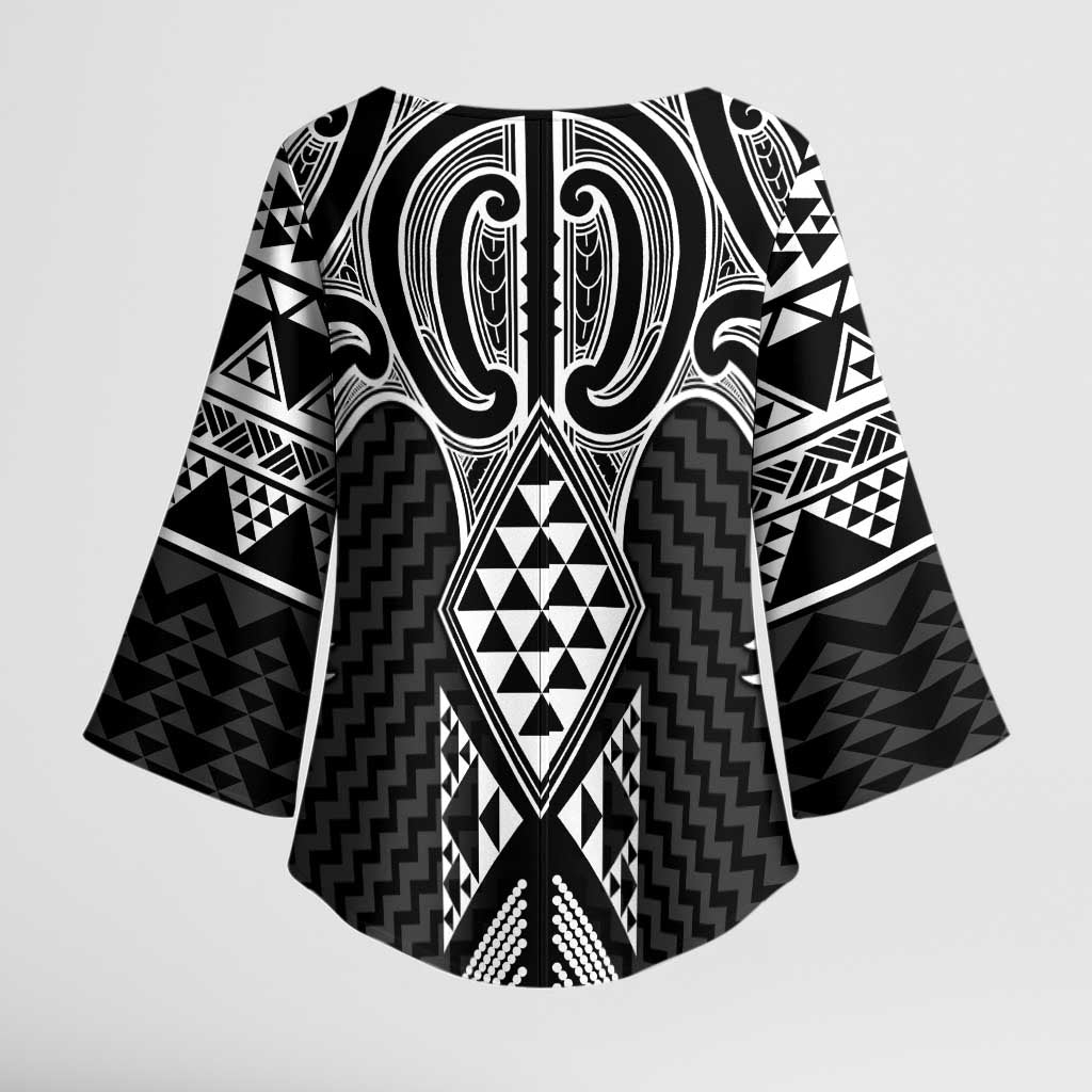 Ma Maori Ta Moko Poutama Art Kimono Sleeve Blouse - Aussie Hoodie