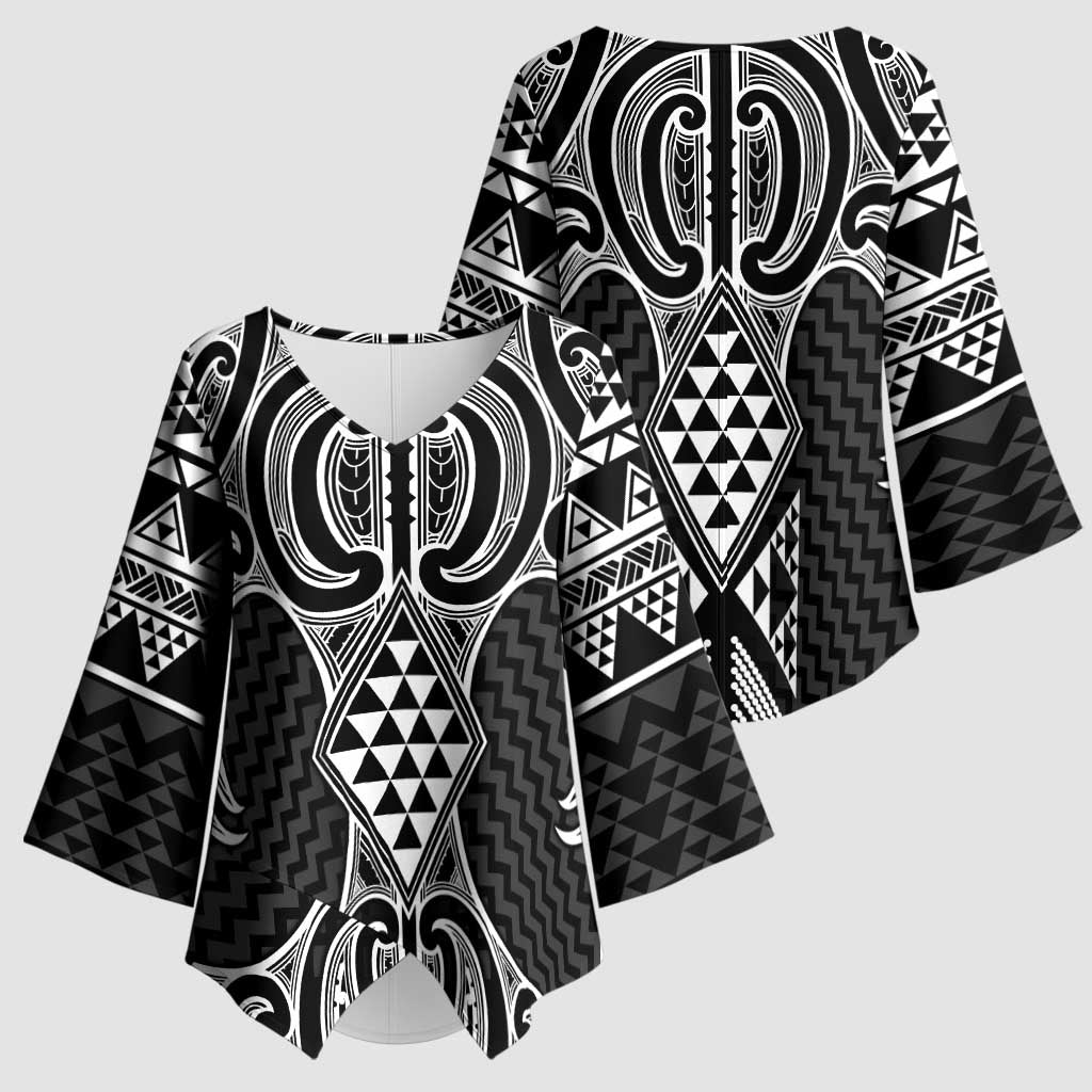 Ma Maori Ta Moko Poutama Art Kimono Sleeve Blouse - Aussie Hoodie