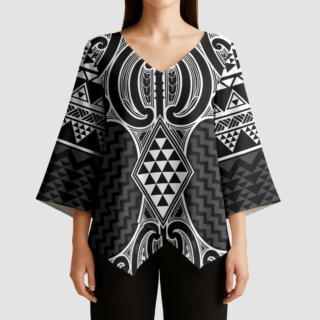 Ma Maori Ta Moko Poutama Art Kimono Sleeve Blouse - Aussie Hoodie