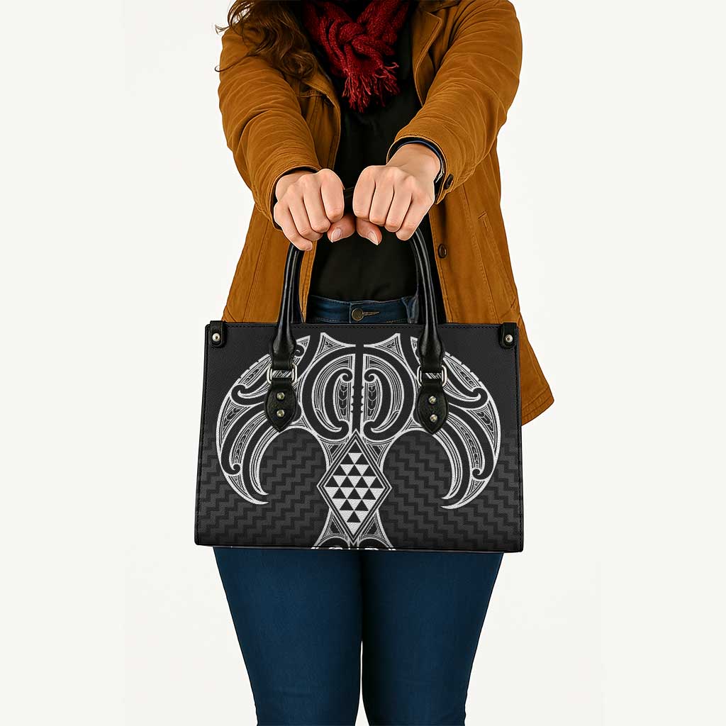 Ma Maori Ta Moko Poutama Art Leather Bag - Aussie Hoodie