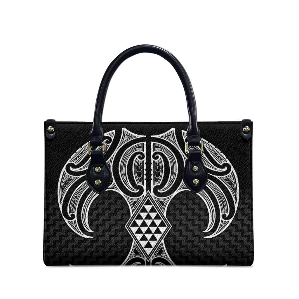 Ma Maori Ta Moko Poutama Art Leather Bag - Aussie Hoodie