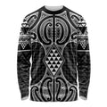 Ma Maori Ta Moko Poutama Art Long Sleeve Shirt