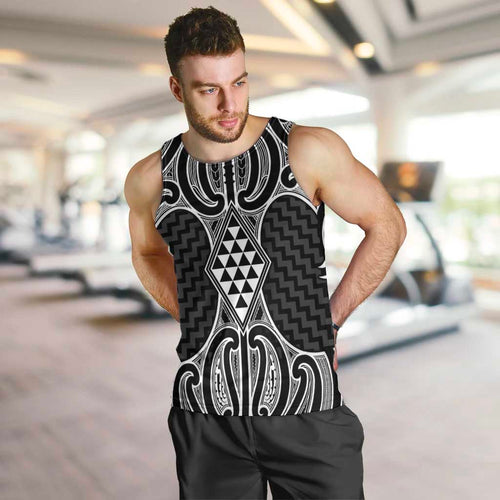 Ma Maori Ta Moko Poutama Art Men Tank Top