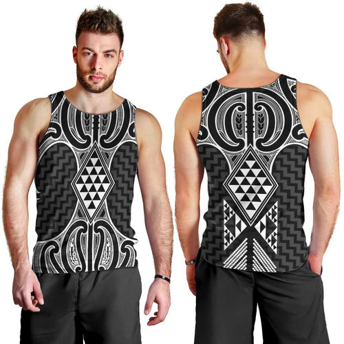 Ma Maori Ta Moko Poutama Art Men Tank Top