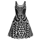 Ma Maori Ta Moko Poutama Art Midi Dress - Aussie Hoodie
