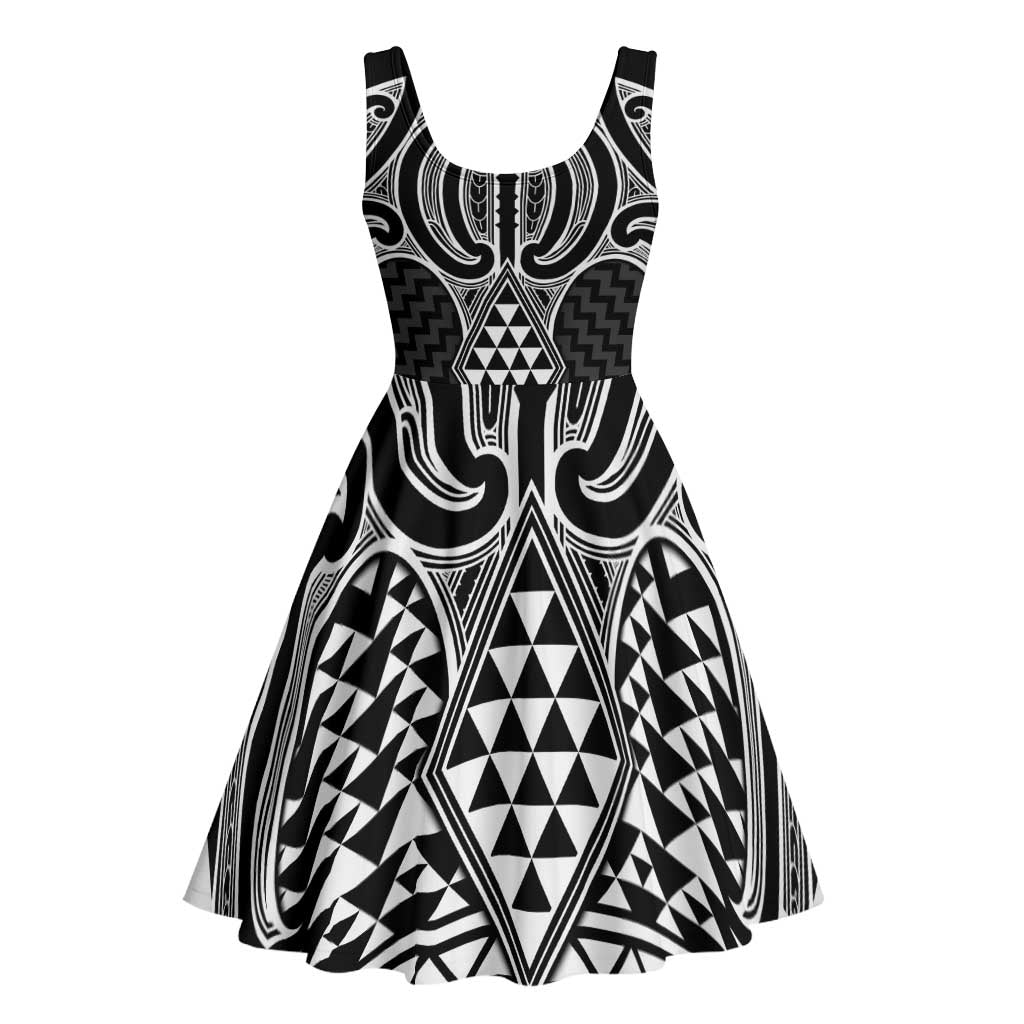 Ma Maori Ta Moko Poutama Art Midi Dress - Aussie Hoodie