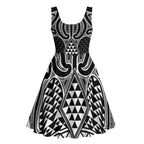 Ma Maori Ta Moko Poutama Art Midi Dress - Aussie Hoodie