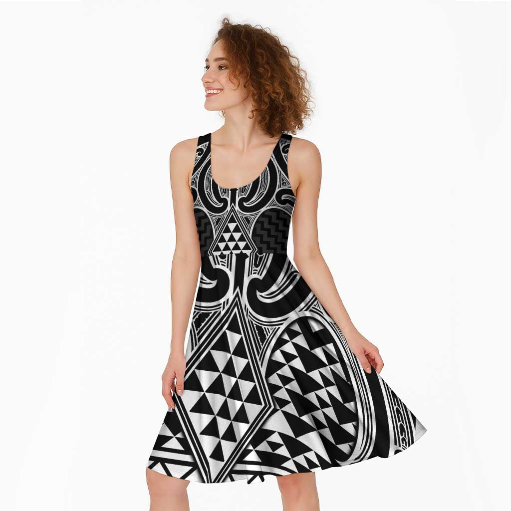 Ma Maori Ta Moko Poutama Art Midi Dress - Aussie Hoodie