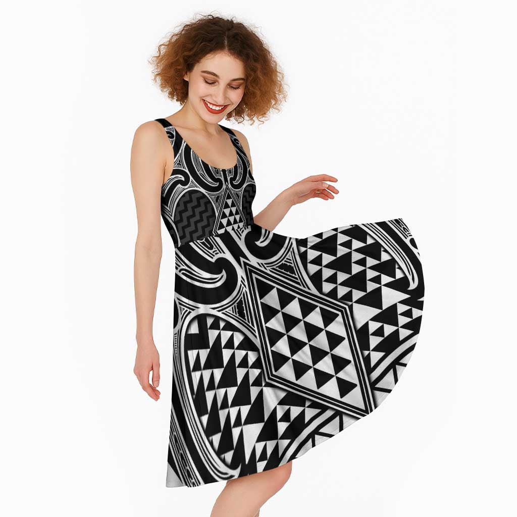 Ma Maori Ta Moko Poutama Art Midi Dress - Aussie Hoodie