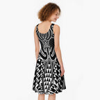 Ma Maori Ta Moko Poutama Art Midi Dress - Aussie Hoodie
