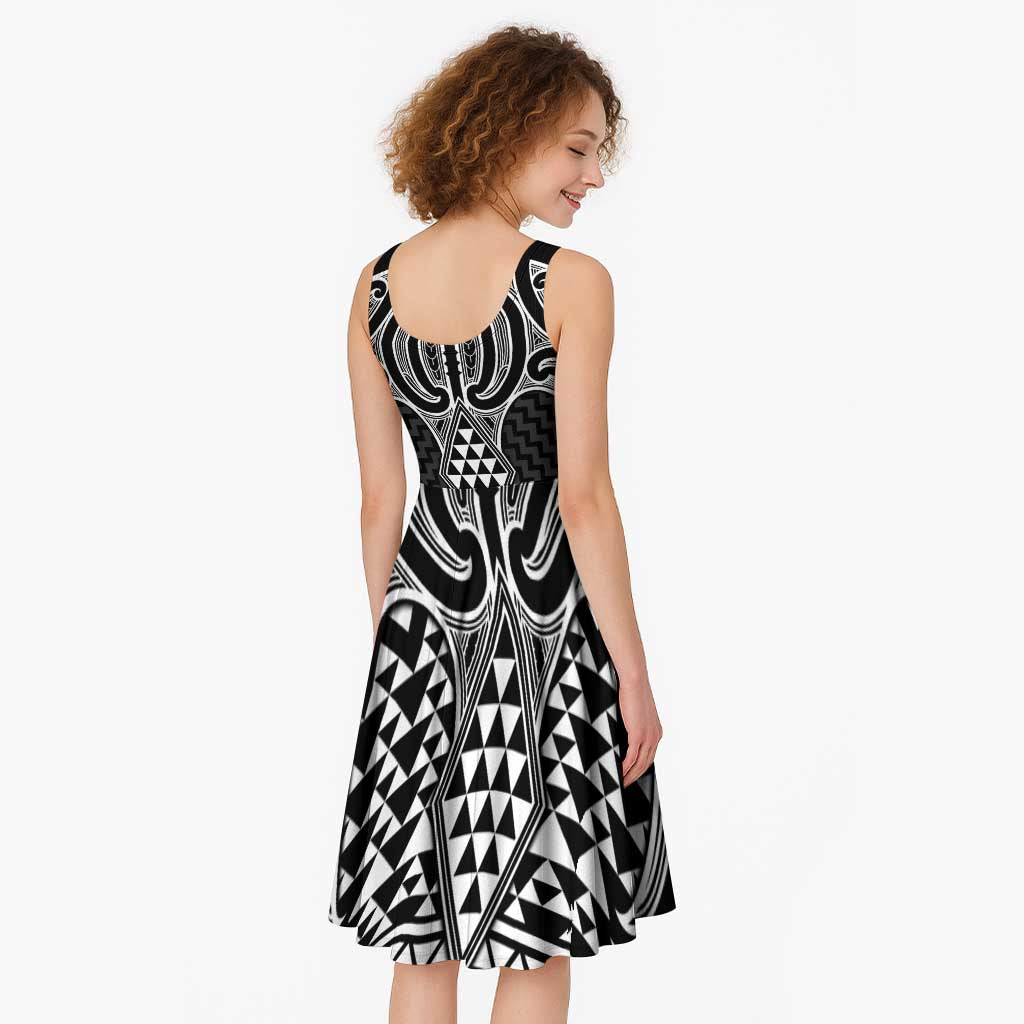 Ma Maori Ta Moko Poutama Art Midi Dress - Aussie Hoodie