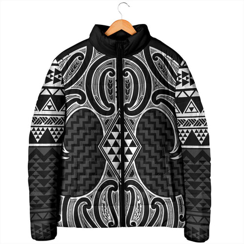 Ma Maori Ta Moko Poutama Art Padded Jacket - Aussie Hoodie