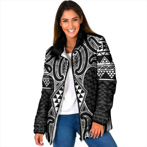 Ma Maori Ta Moko Poutama Art Padded Jacket - Aussie Hoodie