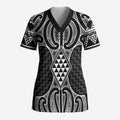 Ma Maori Ta Moko Poutama Art Scrub Top - Aussie Hoodie